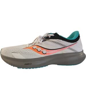 Saucony Men's Ride 16 Sneaker, gray US 13 power run  form fit 8 mm offset